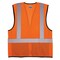 Ergodyne Hi-Vis Safety Vest w/Black Bottom 2XL, 3XL Class 2 U Back, , Zipper 2 Pockets, 1 Mic Tab 8210ZBK - alternate 2